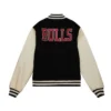 Chicago Bulls Classics Black and Off White Varsity Jacket