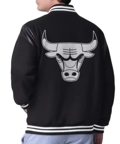 Chicago Bulls Clutch Hitter Black Varsity Jacket