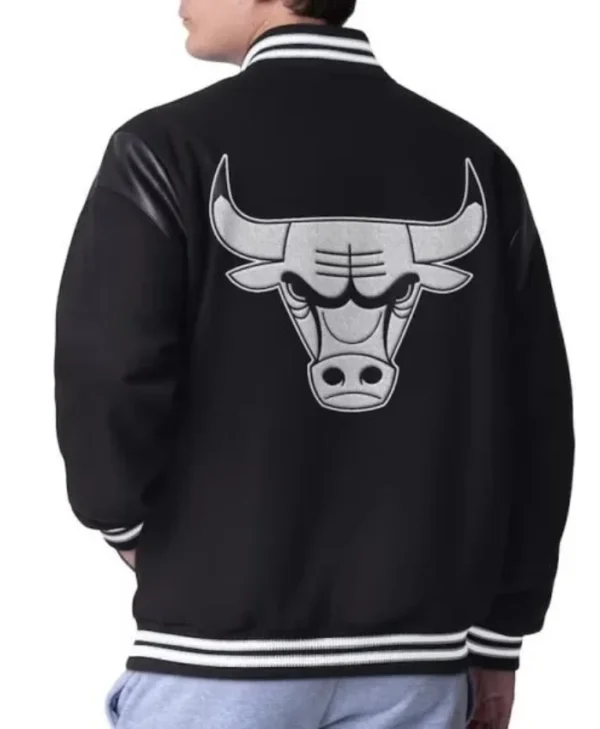 Chicago Bulls Clutch Hitter Black Varsity Jacket