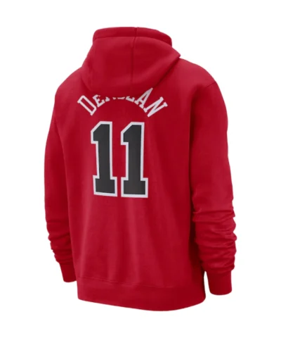 Chicago Bulls DeMar DeRozan Red Pullvoer Fleece Hoodie