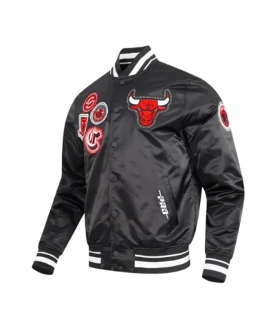 Shop Chicago Bulls Diy Pick Stitch Classic Rib Satin Jacket