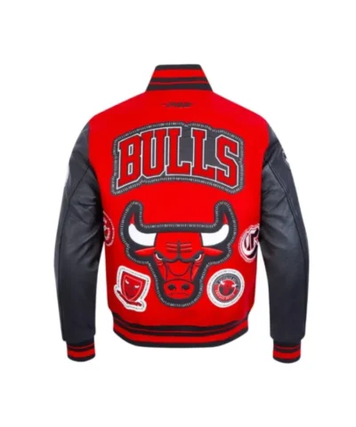 Chicago Bulls Diy Pick Stitch Classic Rib Varsity Jacket
