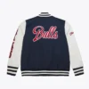 Chicago Bulls Navy and White Fleece Varsity Jacket