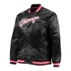Chicago Bulls Hardwood Classics Raglan Full Snap Satin Bomber Jacket