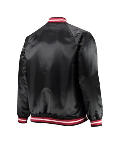 Chicago Bulls Hardwood Classics Raglan Black Satin Jacket