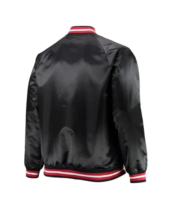 Chicago Bulls Hardwood Classics Raglan Black Satin Jacket