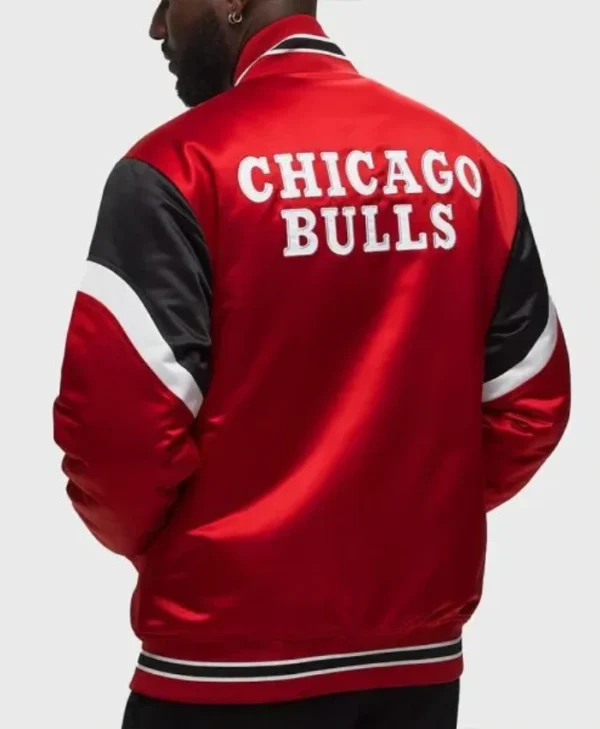 Chicago Bulls Red Heavyweight Satin Jacket