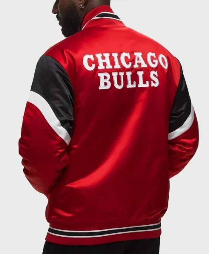 Chicago Bulls Red Heavyweight Satin Jacket