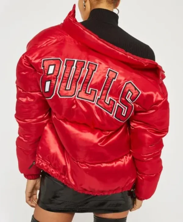 Chicago Bulls High School Puffer Red Jacket