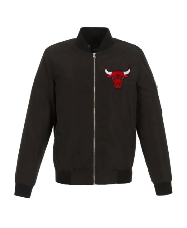 Chicago Bulls Full-Zip Nylon Lightweight Bomber Jacket