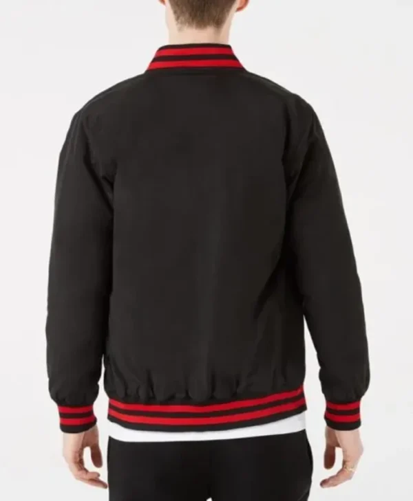 Chicago Bulls Logo Black Bomber Jacket