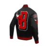 Chicago Bulls Mashup Classic Rib Full-Snap Satin Jacket