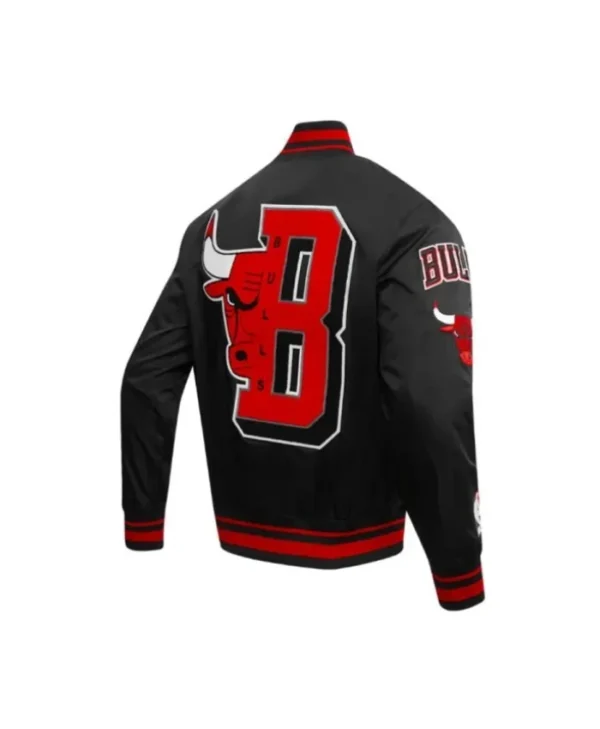 Chicago Bulls Mashup Classic Rib Full-Snap Satin Jacket