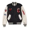 New Era Chicago Bulls Black Bomber Full-Zip Jacket