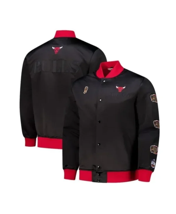 Chicago Bulls OG 3.0 Lightweight Full-Snap Satin Black Jacket