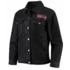 Shop Chicago Bulls Patch Button-Up Denim Black Jacket