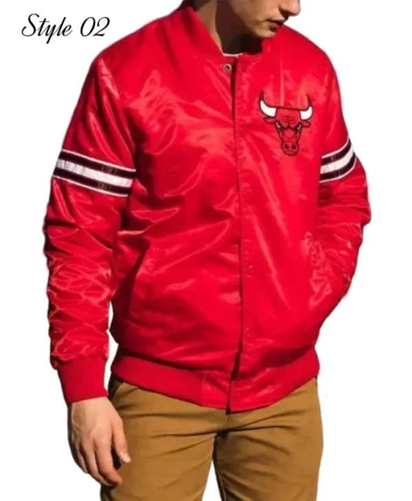The Pick & Roll Chicago Bulls Satin Full-Snap Jacket