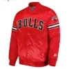 Shop Chicago Bulls Pick & Roll Full-Snap Varsity Satin Jacket