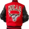 Chicago Bulls Plaid Patches Varsity Jacket