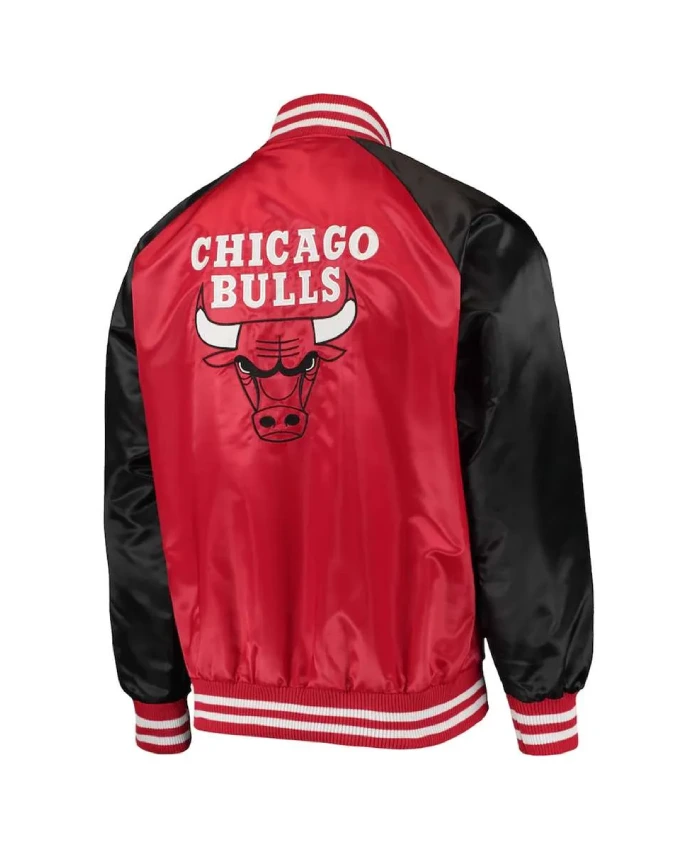 Chicago Bulls RedBlack Point Guard Satin Jacket