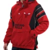 Chicago Bulls Home Team Pullover Half-Zip Hoodie Red Jacket