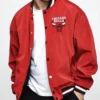 Shop Chicago Bulls Bomber Red Jacket
