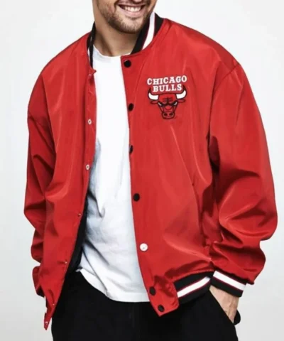 Shop Chicago Bulls Bomber Red Jacket