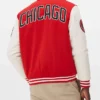 Chicago Bulls Varsity Red and Off White Jacket