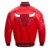 Chicago Bulls Retro Classic Rib Full-Snap Satin Jacket