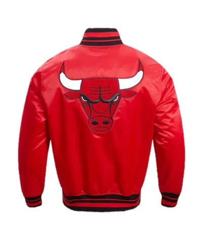 Chicago Bulls Retro Classic Rib Full-Snap Satin Jacket