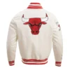 Chicago Bulls Retro Classic Rib Black Satin Jacket