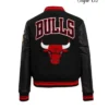 Retro Classic Rib Chicago Bulls Black Varsity Jacket