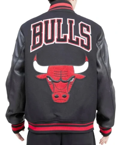 Chicago Bulls Retro Classic Red and Black Varsity Jacket