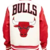 Chicago Bulls Retro Classic Varsity Full-Snap WoolLeather Jacket