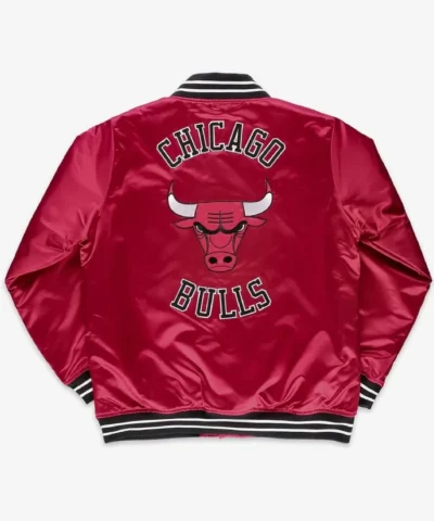Chicago Bulls Scarlet Heavyweight Full-Snap Satin Jacket