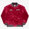 Shop Chicago Bulls Scarlet Heavyweight Satin Jacket