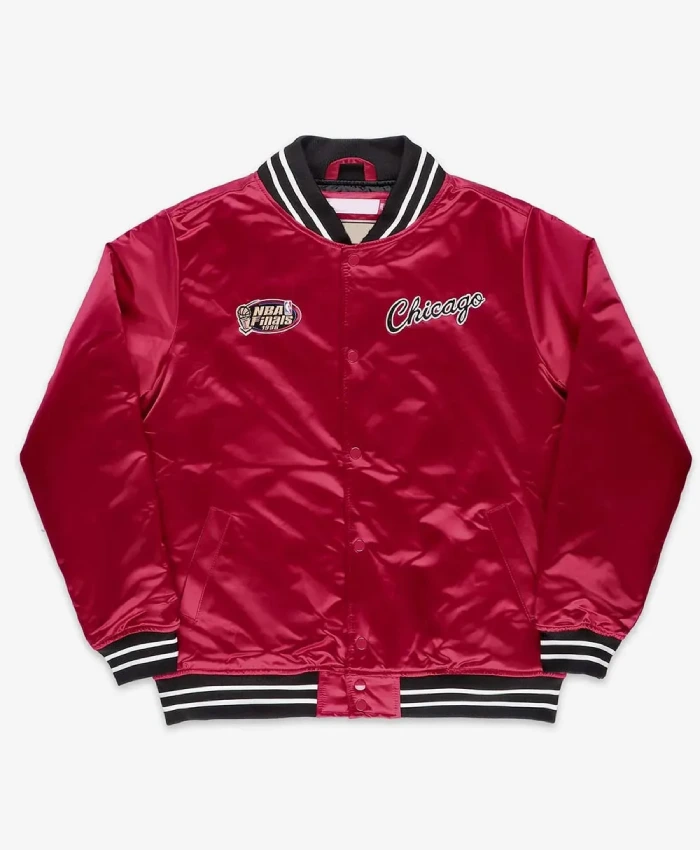 Shop Chicago Bulls Scarlet Heavyweight Satin Jacket