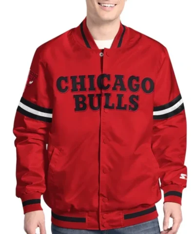 Scout Chicago Bulls Full-Snap Varsity Satin Jacket