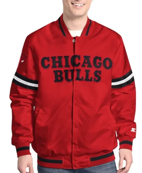 Scout Chicago Bulls Full-Snap Varsity Satin Jacket