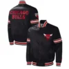 Shop Chicago Bulls Slider Full-Snap Satin Black Jacket