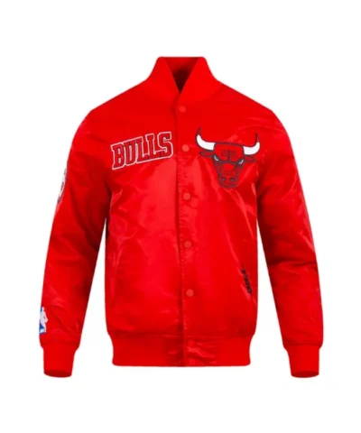 Shop RedBlack Chicago Bulls Souvenir Full-Snap Satin Jacket