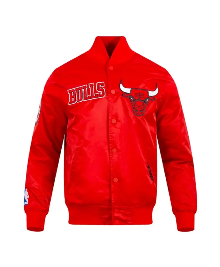 Shop RedBlack Chicago Bulls Souvenir Full-Snap Satin Jacket