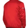 Chicago Bulls Stitch Applique Red Satin Jacket