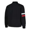 Chicago Bulls Stitch Applique Black Bomber Jacket
