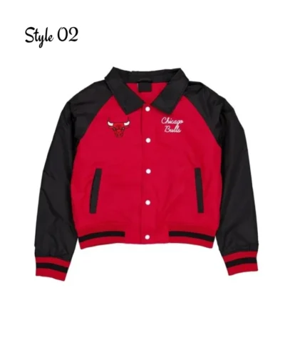 Shop Chicago Bulls Throwback Black and Red Jacket