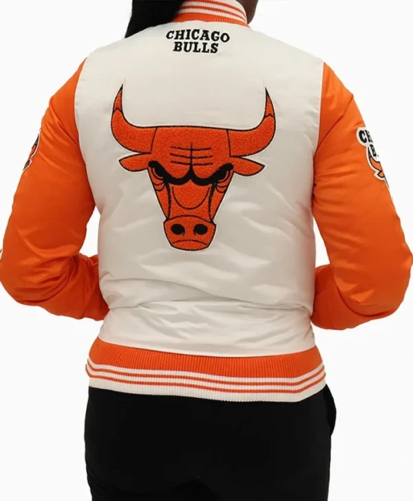 Chicago Bulls Two Tone Satin Full-Snap Red Jacket