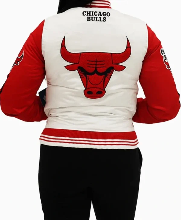 Chicago Bulls Two Tone Satin Full-Snap Jacket