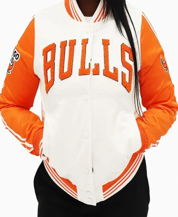 Chicago Bulls Two Tone Satin Red Jacket
