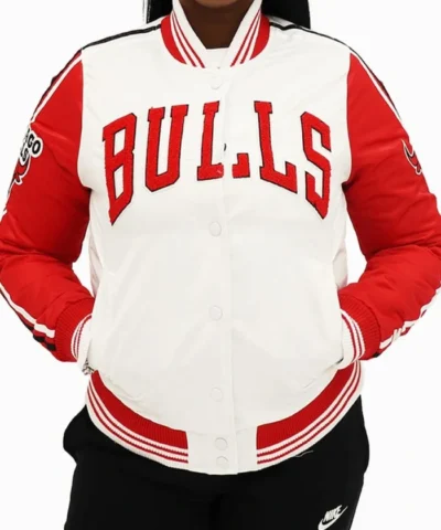 Chicago Bulls Two Tone Satin Jacket