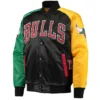 Chicago Bulls Ty Mopkins Full-Snap Satin BlackRed Jacket